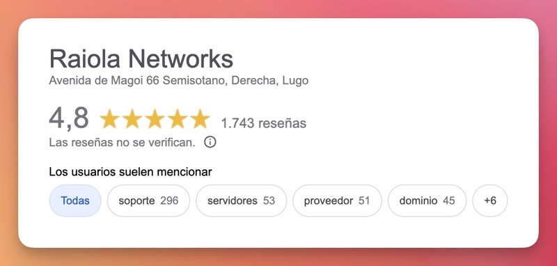 Reseña Raiola Networks clientes