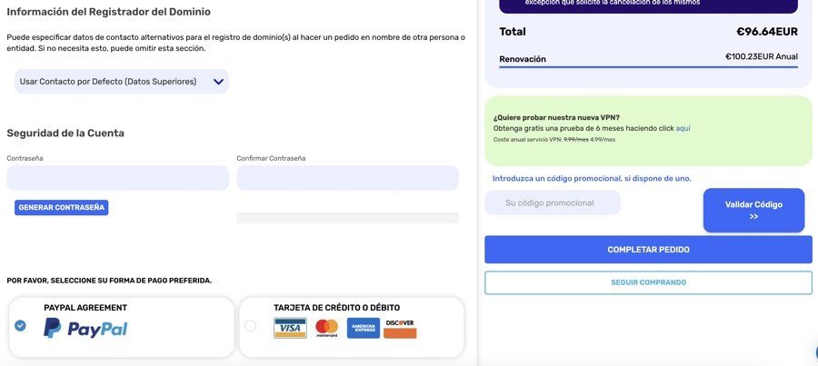 Introducir cupón descuento Sered