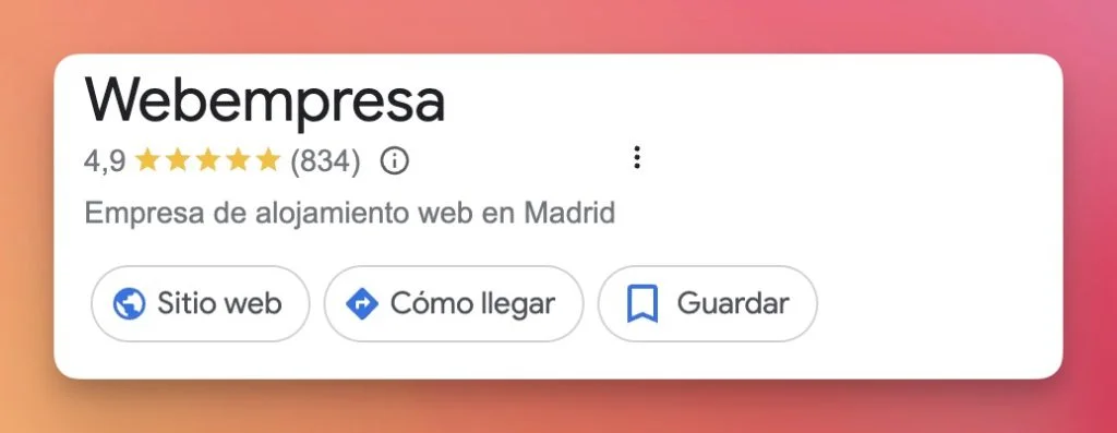 Opiniones usuarios Webempresa