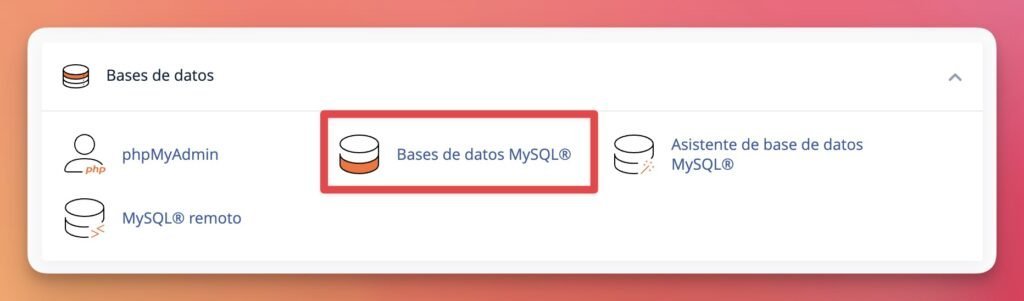 Crear base de datos WordPress