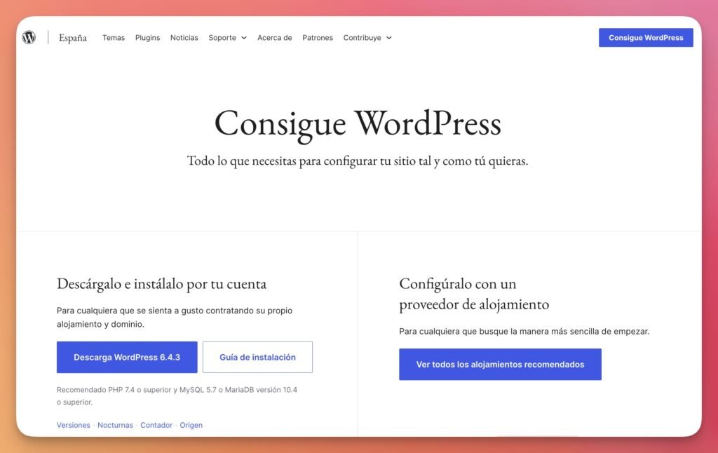 Descargar WordPress