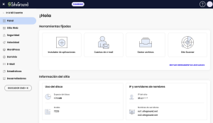 Panel DNS Siteground