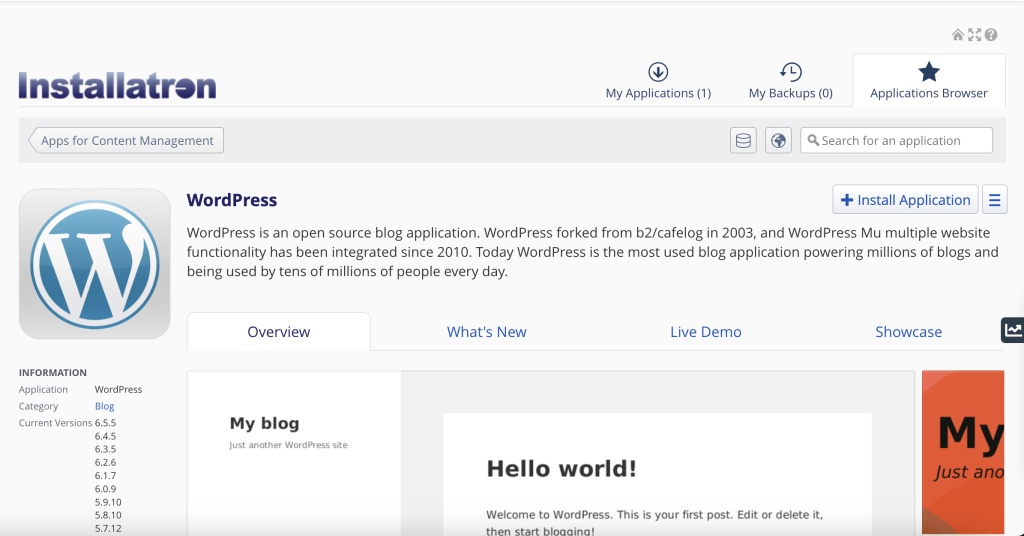 Instalador de WordPress en Raiola Networks